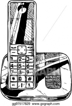 EPS Vector - Modern cordless telephone. Stock Clipart ...