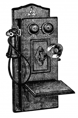 Antique Telephone Clip Art - Old Design Shop Blog