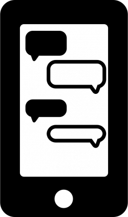 Phone Chat Bubbles On Screen Svg Png Icon Free Download (#13455 ...