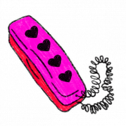 Ring Ring Phone Sticker by Fabiola Lara / Casa Girl for iOS ...