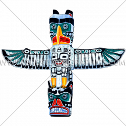 Totem Pole clipart owl - Pencil and in color totem pole clipart owl