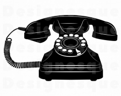 Vintage Phone SVG, Vintage Phone Clipart, Vintage Phone Files for Cricut,  Vintage Phone Cut Files For Silhouette, Dxf, Png, Eps, Vector