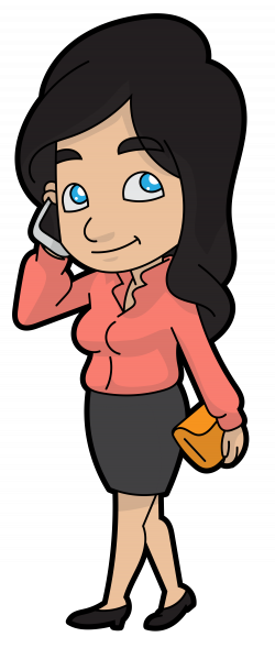 File:A Cartoon Woman Talks Business On The Phone.svg - Wikimedia Commons