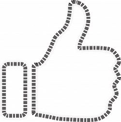 Clipart - Thumbs Up Piano Keys