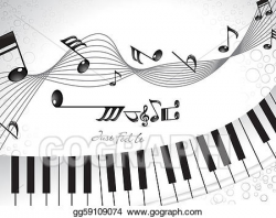 Stock Illustration - Abstract musical background with piano ...