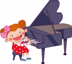 Cartoon Piano Children Play The Piano PNG Transparent Background ...