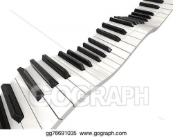 Stock Illustration - Piano keys (clipping path included ...