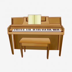 Simple Piano Cartoon Illustration, Easy Piano, Cartoon ...