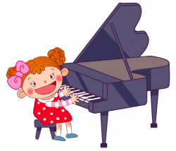 Kid Piano - Baby Games Cartoon Illustration - Hand-painted cartoon ...