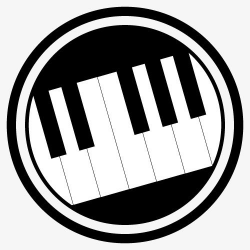 Black And White Keyboard Music Logo, Music Clipart, Logo ...