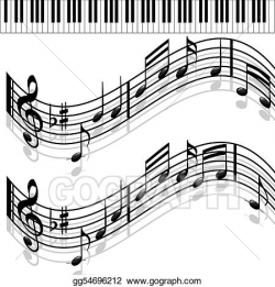 Stock Illustrations - Music notes-piano-melody. Stock ...