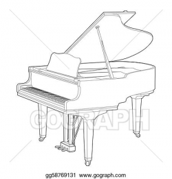 Vector Stock - Piano. Clipart Illustration gg58769131 - GoGraph