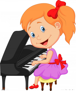 Player piano Clip art - Girls playing the piano alone 1100*1324 ...