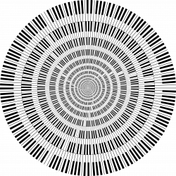 Clipart - Piano Keys Circle Vortex