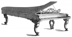 Victorian Piano Forte ~ Free Clip Art - Old Design Shop Blog