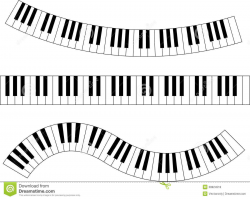 Wavy piano keyboard clipart 4 » Clipart Station