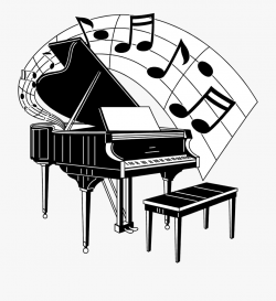 Mirror Clipart - Piano With Music Notes #37496 - Free ...