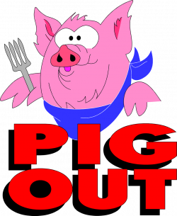 Pig | Free Stock Photo | Illustration of a pig and pig out text | # 7446