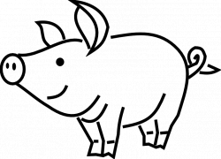 28+ Collection of Pig Clipart Black And White Free | High quality ...