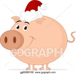 EPS Illustration - Christmas pig. Vector Clipart gg63060192 ...