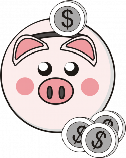 Piggy Bank With Dollar Coin Clipart transparent PNG - StickPNG