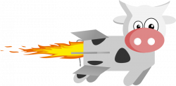 Clipart - Rocket Cow