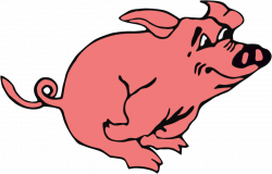 Public Domain Clip Art Image | Running pig | ID: 13526044215422 ...