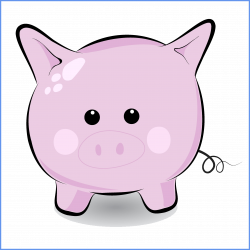 Cute Piglet Clipart - #1 Clip Art & Vector Site •