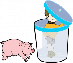 Boy In A Bin With Pig Clip Art at Clker.com - vector clip art online ...