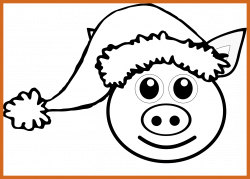 Appealing Pig Line Art Clip On Clipart Pics For Ears Coloring Page ...
