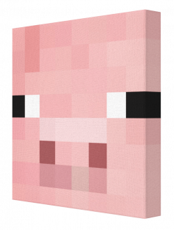 Minecraft Pig Canvas | Minecraft Pig | Pig Face Canvas - Pics On Canvas