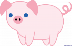 Piglet Pig Cute Pink Clip Art - Sweet Clip Art