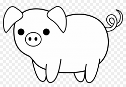 Sweet Idea Pig Clipart Black And White C #119840 - PNG ...