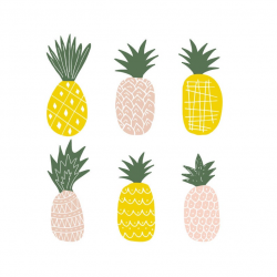 Pineapples clipart. Svg. Vector. Eps. Dxf. Png.
