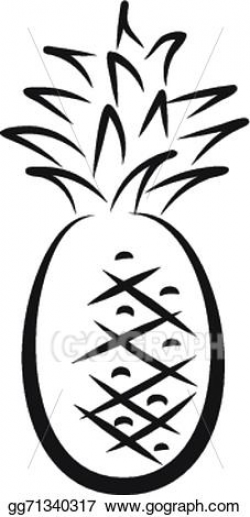 Vector Illustration - Sketch of pineapple. EPS Clipart ...