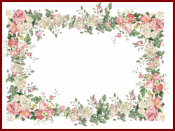 The Best Vintage Pink Flower Frame Png White And Pic Of Red Rose ...