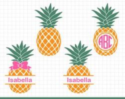 Pineapple bow svg | Etsy