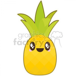 cartoon Pineapple illustration clip art image clipart. Royalty-free clipart  # 393868