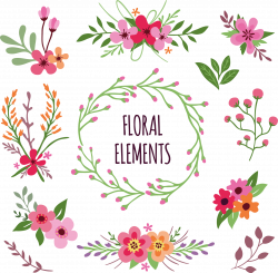 Flower Download Clip art - Floral elements Free Download 1502*1475 ...