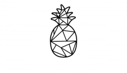 Amazon.com: Geometric pineapple Vinyl Decal Sticker (BLACK ...