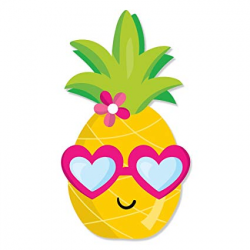 Amazon.com | Cute Happy Pineapple Girl Head with Heart ...