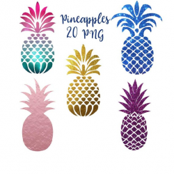 Pineapple clip art, pineapples clipart, tropical fruit ...
