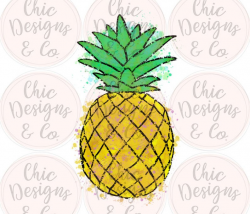 Pineapple Clip Art, Pineapple PNG, Pineapple JPEG, Watercolor Pineapple,  Hand Drawn Pineapple, Pineapple Digital Download, Pineapple File