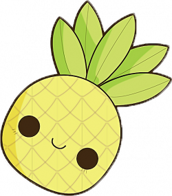 yellow kawaii pineapple
