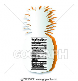 Vector Art - Pineapple nutrition facts label. Clipart ...