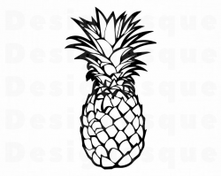 Pineapple Outline SVG, Pineapple Clipart, Pineapple Files for Cricut,  Pineapple Cut Files For Silhouette, Pineapple Dxf, Png, Eps, Vector