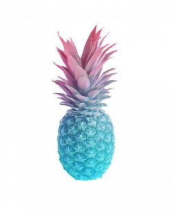 pineapple gradient ombre pastel summer fruit pink blue...