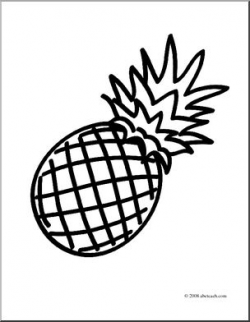 Pineapple Line Drawing | Free download best Pineapple Line ...