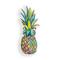 Colorful Pineapple Sticker Multi Color Car Truck Window Bumper Custom Fully  Printed Colorful Vinyl Decal Graphic