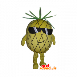 Purchase Mascotte pineapple, yellow and green, with sunglasses in ...